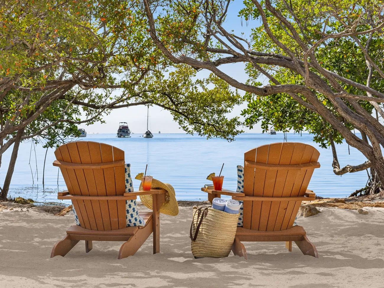 Two chairs on the beach at Hyatt Vacation Club at Windward Pointe, Key West