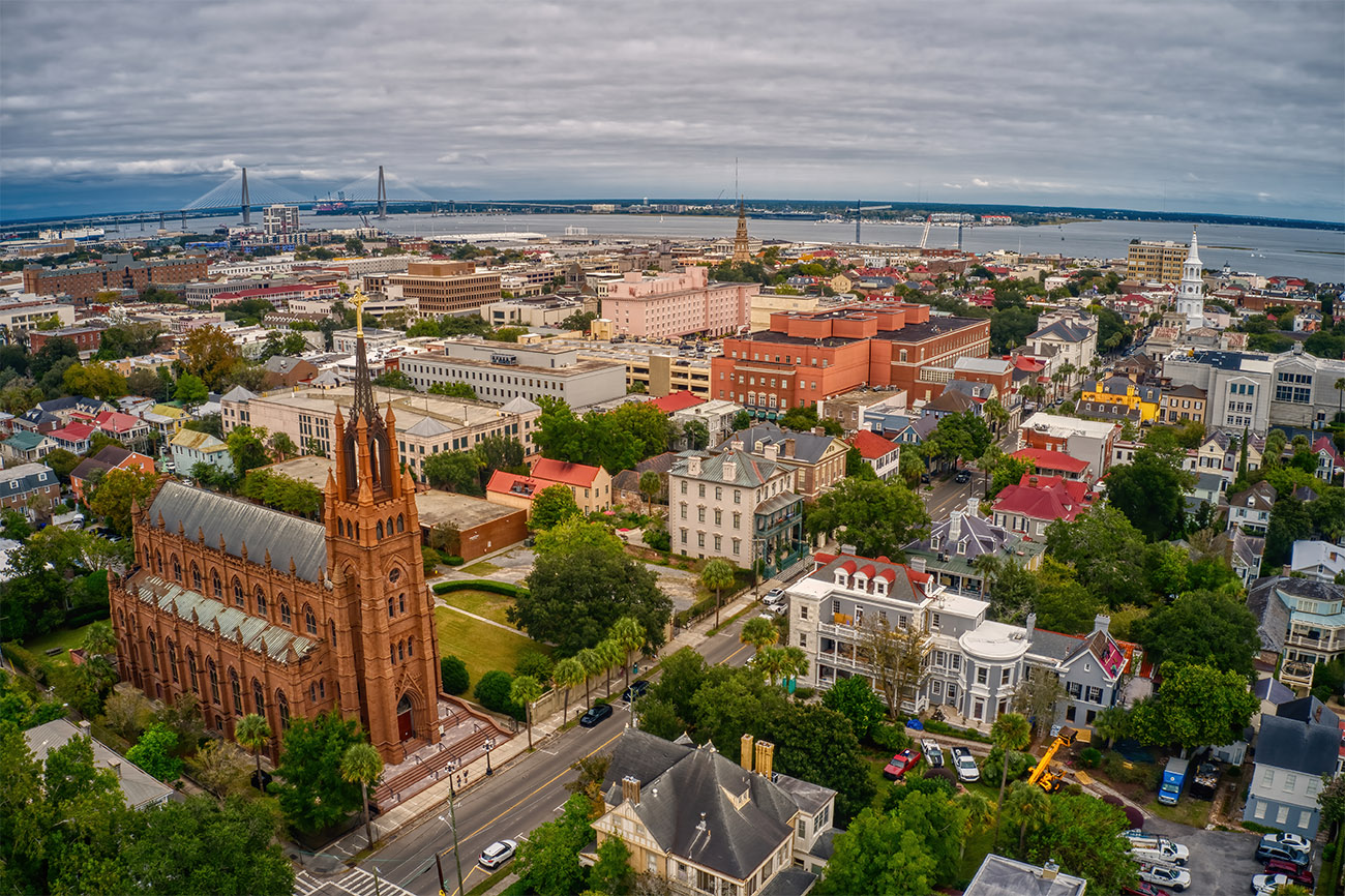 Aerial View of Charleston, South Carolina