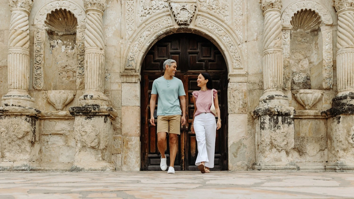 Couple Enjoying Local Area